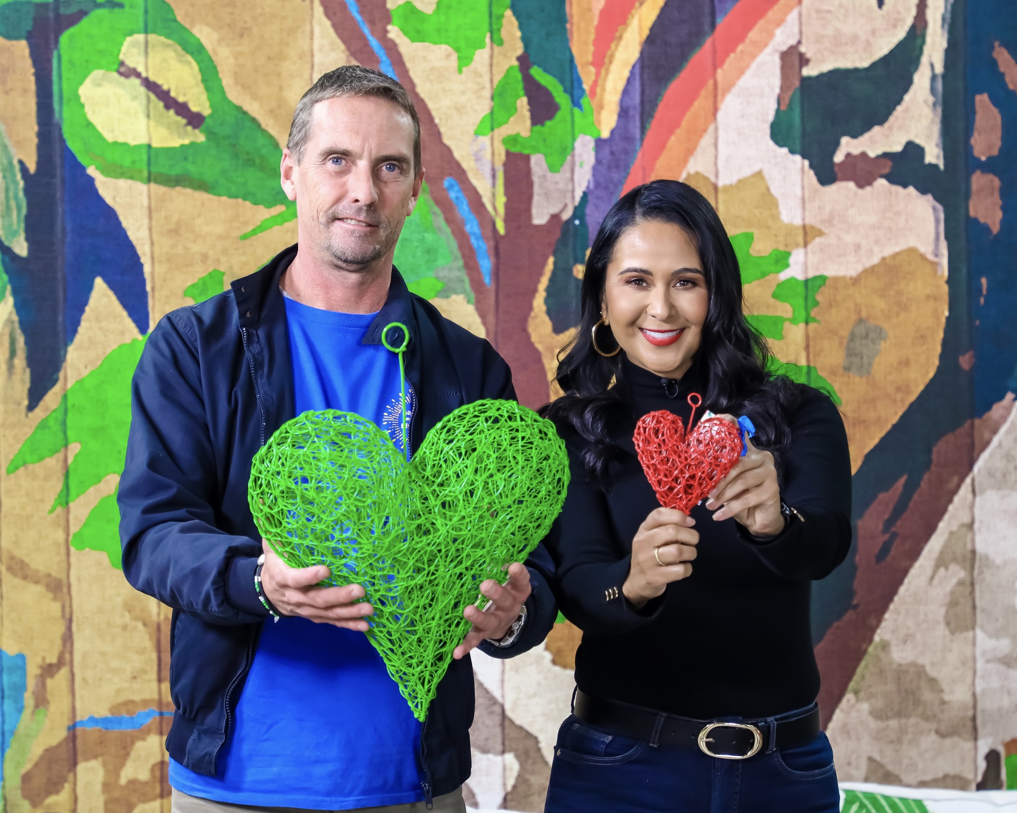 Zuraida Jardine and Heart of Cape Town creator and campaign leader James Fernie